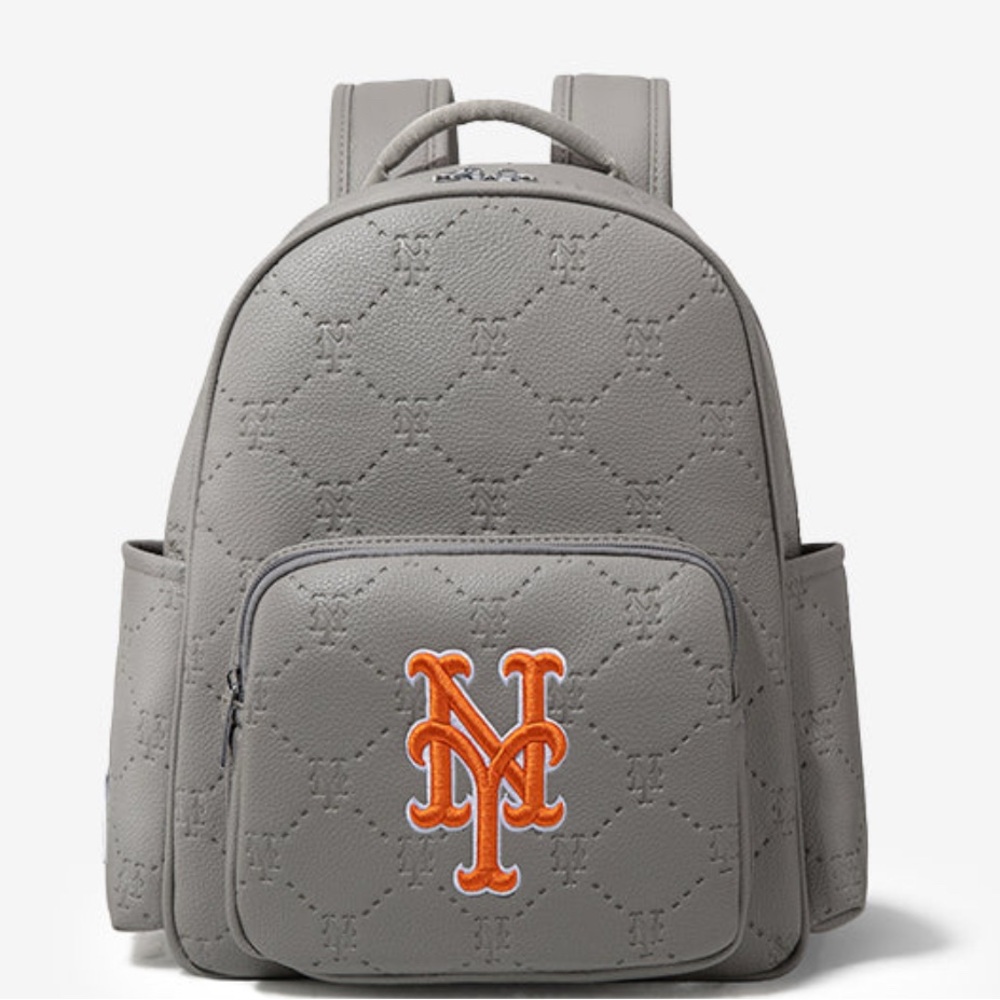 Montana West Licensed New York Mets Gray and Orange Backpack